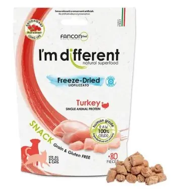 Rychlé Dodání I´M DIFFERENT SNACK krůta - mrazem sušený pamlsek, 40 g