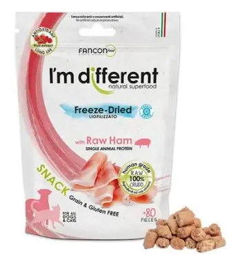 Značkový I´M DIFFERENT SNACK šunka - mrazem sušený pamlsek, 40 g