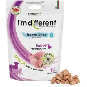 I´M DIFFERENT SNACK králík - mrazem sušený pamlsek, 40 g Originální