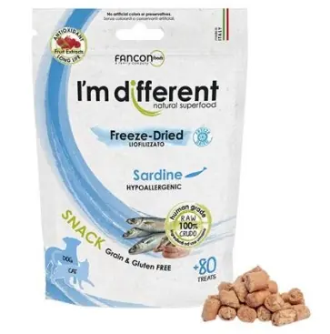 Koupit Online I´M DIFFERENT SNACK sardinky - mrazem sušený pamlsek, 40 g