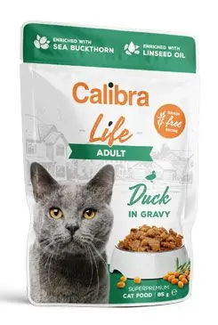 Aktuální Calibra Cat Life kapsa Adult Duck in gravy 85g