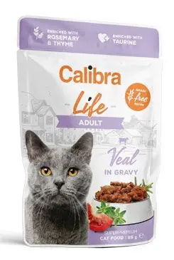 Nová Kolekce Calibra Cat Life kapsa Adult Veal in gravy 85g