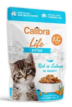 Calibra Cat Life kapsa Kitten Salmon in gravy 85g Cenově Výhodný