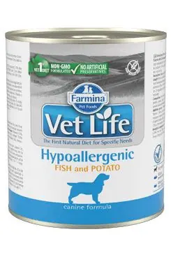 Vet Life Natural Dog konz. Hypoaller Fish&Potato 300g Nejprodávanější