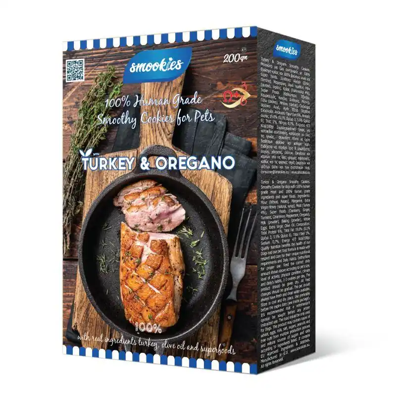 SMOOKIES Premium TURKEY - krůtí sušenky 100% human grade, 200g Zlevněný