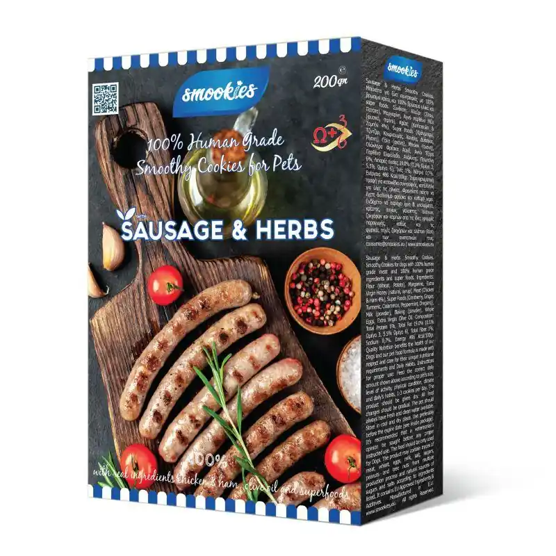 SMOOKIES Premium SAUSAGE - klobáskové sušenky 100% human grade, 200g Výhodná Nabídka
