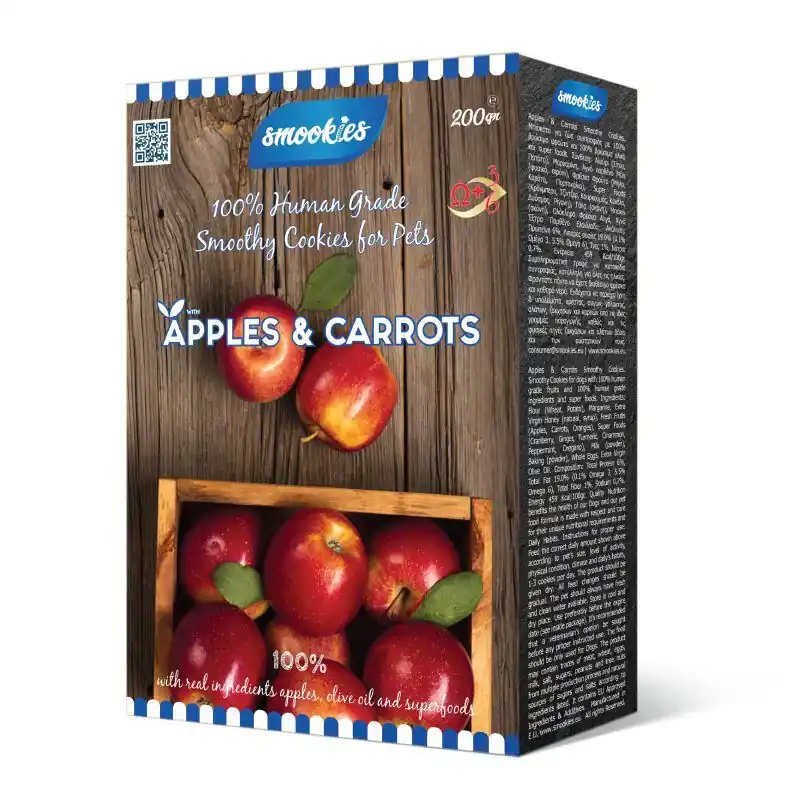 Ihned K Objednání SMOOKIES Premium APPLE - jablkové sušenky 100% human grade, 200g