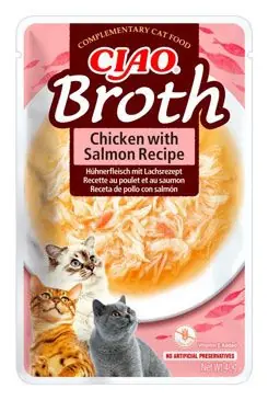 Churu Cat CIAO Broth Chicken with Salmon Recipe 40g Speciální Cena