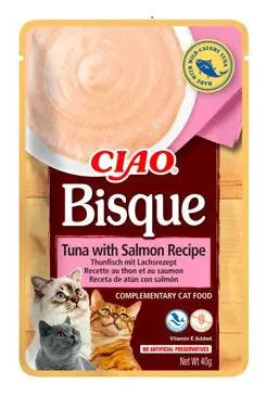 Levný Churu Cat CIAO Bisque Tuna with salmon Recipe 40g