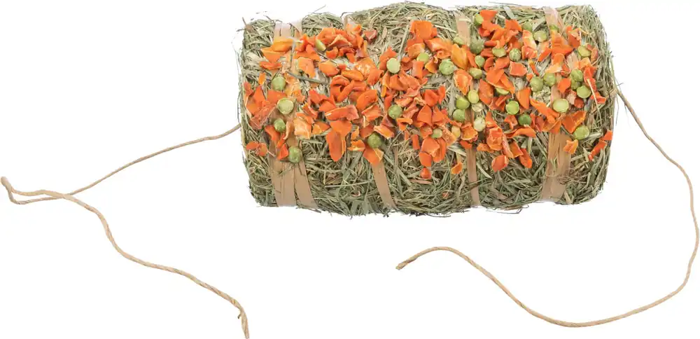 TRIXIE Natur Snack - závěsný váleček sena s hráškem a mrkví, 250g Ověřený