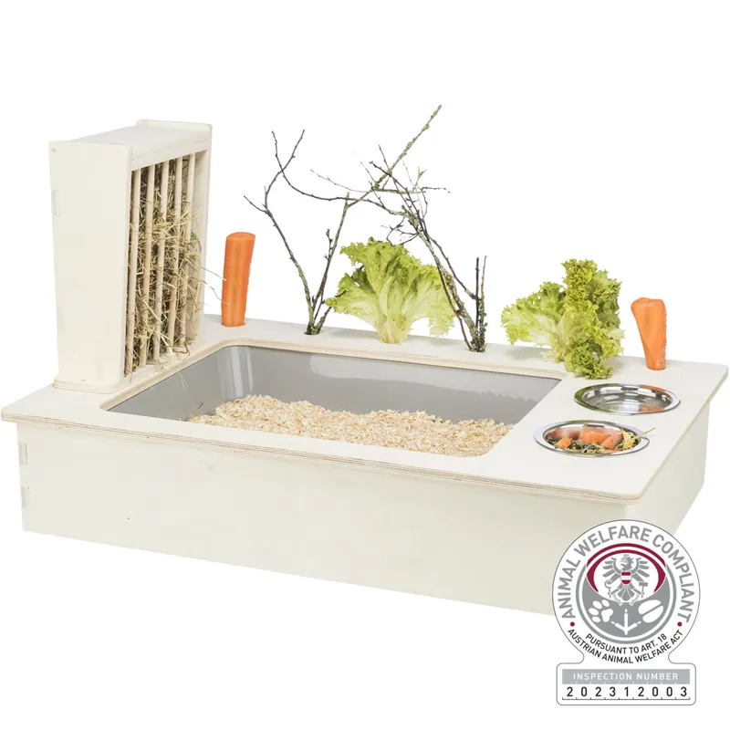 TRIXIE Krmná stanice - bar + misky, jesličky - 70 x 41 x 47 cm, dřevo/nerez/plast Pouze Dnes