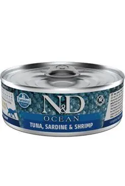 N&D CAT OCEAN Adult Tuna & Sardine & Shrimps 70g Autentický