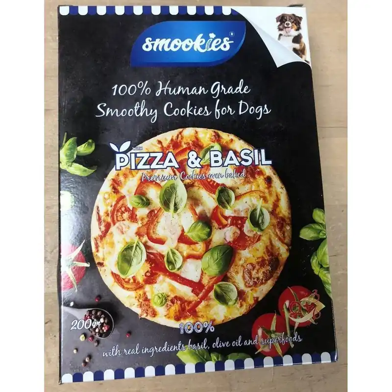 Odeslání Ihned SMOOKIES Premium PIZZA BASIL - sušenky příchuť pizza a bazalka 100% human grade, 200g