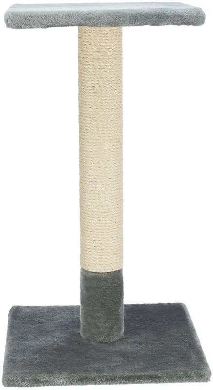 TRIXIE Škrabací sloupek BEANA s odpočívadlem, 9 cm / 69 cm, sisal/plyš, šedá Výprodej