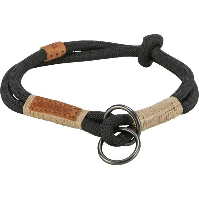Cenová Bomba TRIXIE BE NORDIC polostahovací obojek, černá/písková L-XL 55 cm/ ø 13 mm