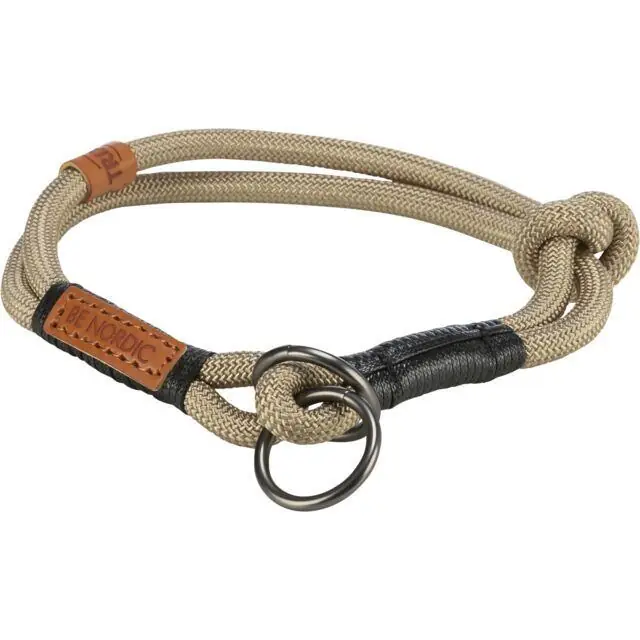Nová Kolekce TRIXIE BE NORDIC polostahovací obojek, písková/černá S 35 cm/ ø 6 mm