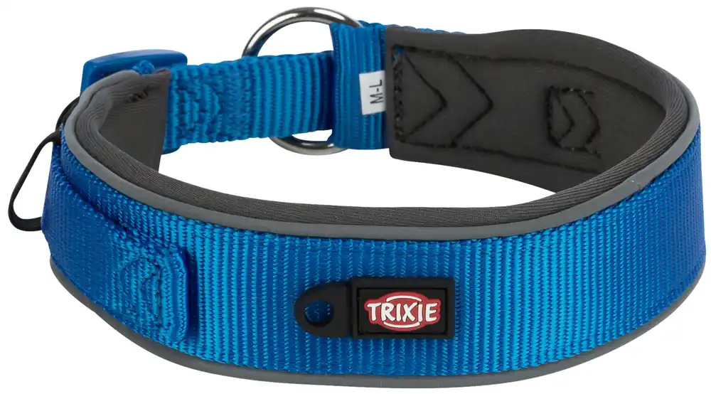 TRIXIE PREMIUM obojek extra široký, královská modrá/grafit L 46-55 cm/50 mm Dokud Zásoby Vydrží