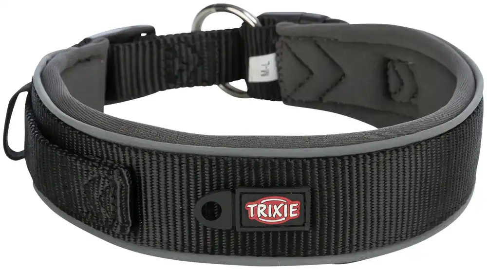 TRIXIE PREMIUM obojek extra široký, černá/grafit L-XL 53-62 cm/50 mm Levný