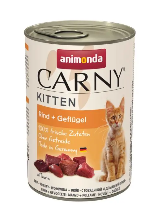 ANIMONDA konzerva CARNY Kitten - hovězí + drůbež 400g Zlevněný