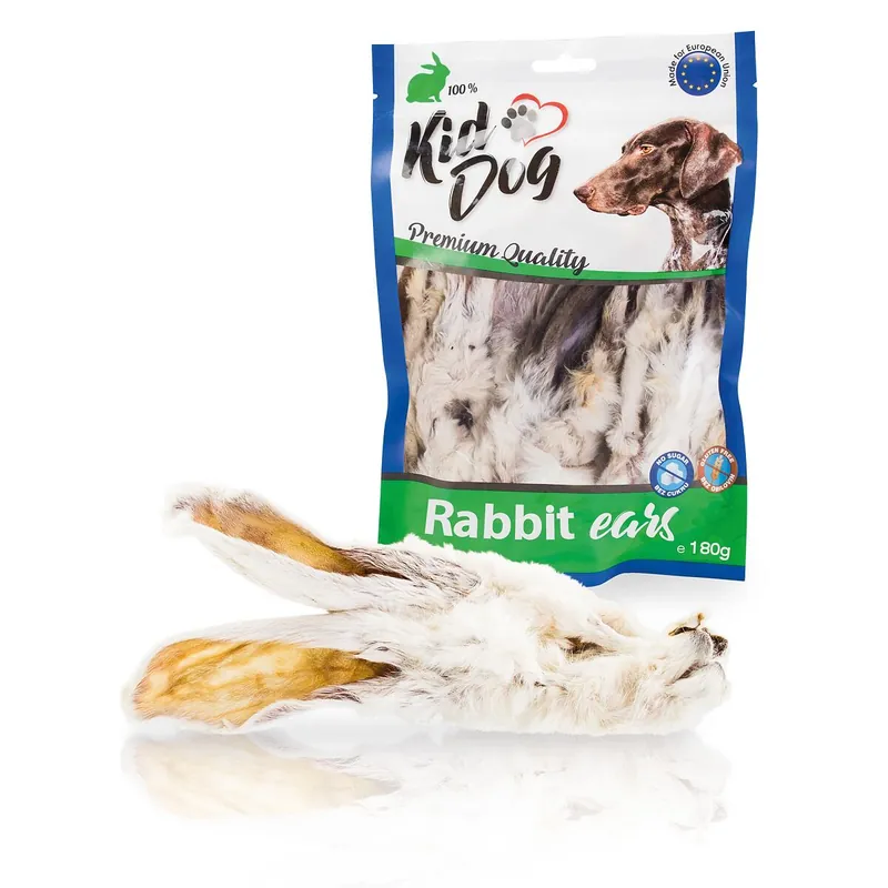 Speciální Cena KIDDOG králičí uši se srstí 180 g