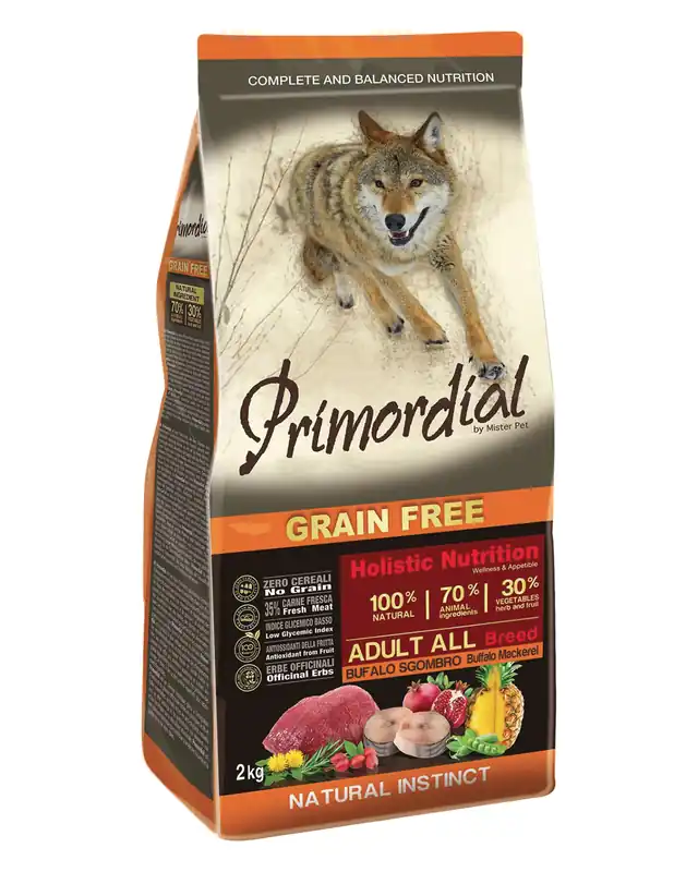Primordial GF Adult Buffalo & Mackerel 2 x 12 kg Finální Výprodej