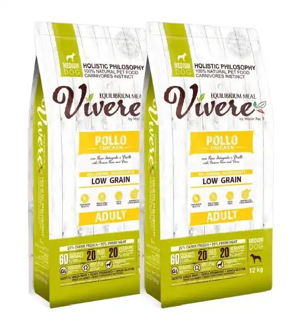 Cenově Výhodný VIVERE Adult Chicken 2 x 12 kg