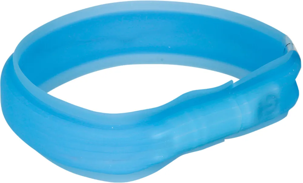 TRIXIE USB svítící obojek PLOCHÝ, modrý (RP 2,10 Kč) M-L 50 cm/30 mm Vysoce Kvalitní