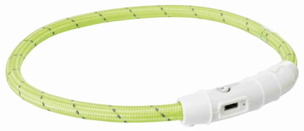 Akce TRIXIE Svítící kroužek USB na krk, zelená (RP 2,10 Kč) L-XL 65 cm/ ø 7 mm