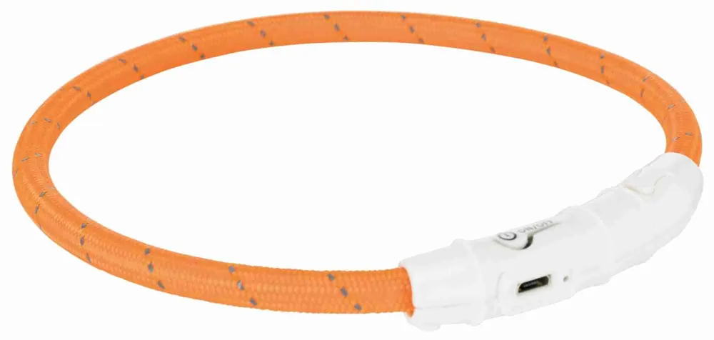 Nejlepší Volba TRIXIE Svítící kroužek USB na krk, oranžový (RP 2,10 Kč) M-L 45 cm/ ø 7 mm