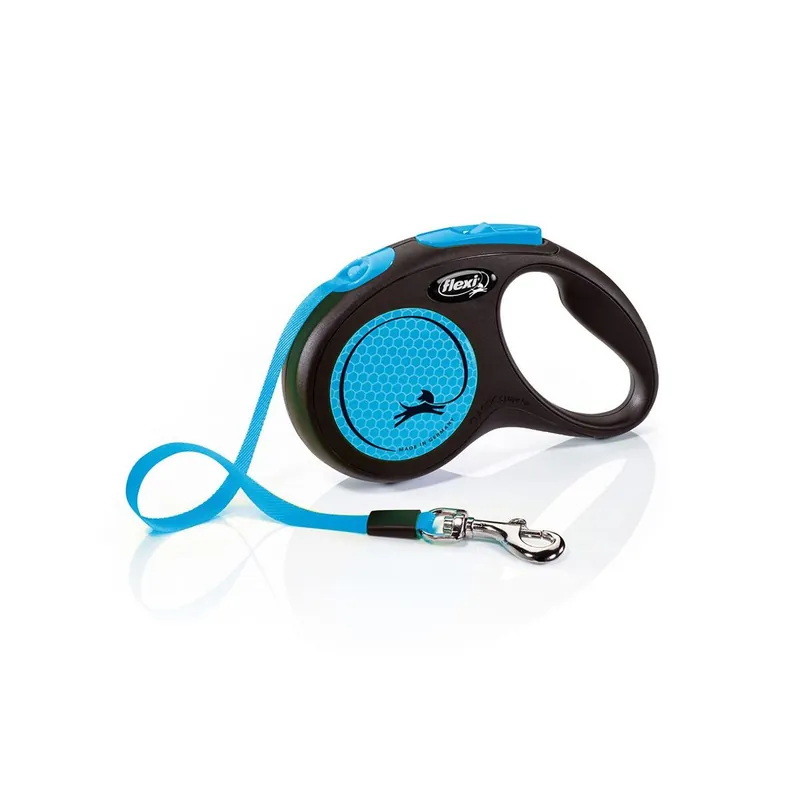 Pouze Dnes Flexi New Neon S pásek 5 m, max.15 kg, modrá