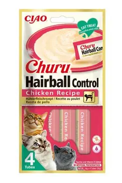 Akční Nabídka Churu Cat Hairball Chicken Recipe 4x14g
