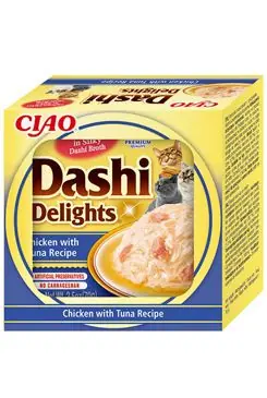 Nová Kolekce INABA Churu Cat CIAO Dashi kuře s tuňákem 70g