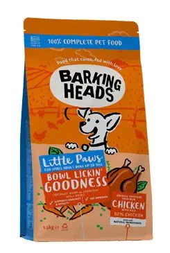 BARKING HEADS Little Paws Bowl Lickin Good Chick 1,5kg Přímo Od Výrobce