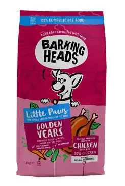 Pouze Dnes BARKING HEADS Little Paws Golden Years Chicken 6kg
