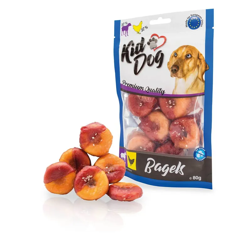 KIDDOG jehněčí & kuřecí Bagel 80 g Sezónní Sleva
