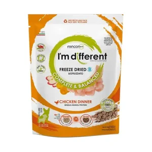 I´M DIFFERENT Chicken DINNER, mrazem sušené raw krmivo s kuřetem, 156 g Značkový