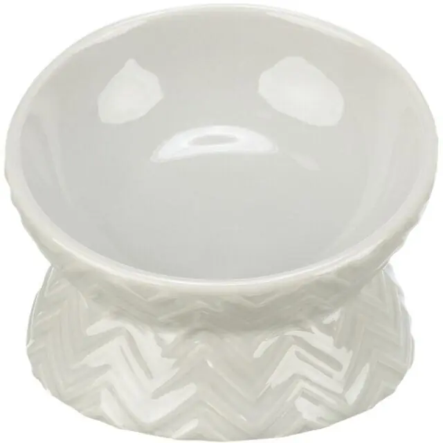 TRIXIE Keramická miska vyvýšená, ergonomický tvar, 0,15 l / 13 cm, světlešedá Akční Cena