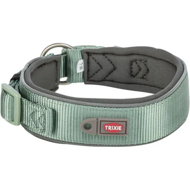 TRIXIE PREMIUM obojek EXTRA široký, šalvěj/grafit L 46-55 cm/50 mm Omezená Nabídka