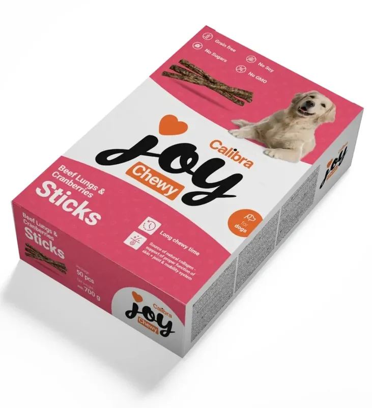 Calibra Joy Dog Chewy Beef Lungs&Cranber. Sticks 700g Pouze Dnes