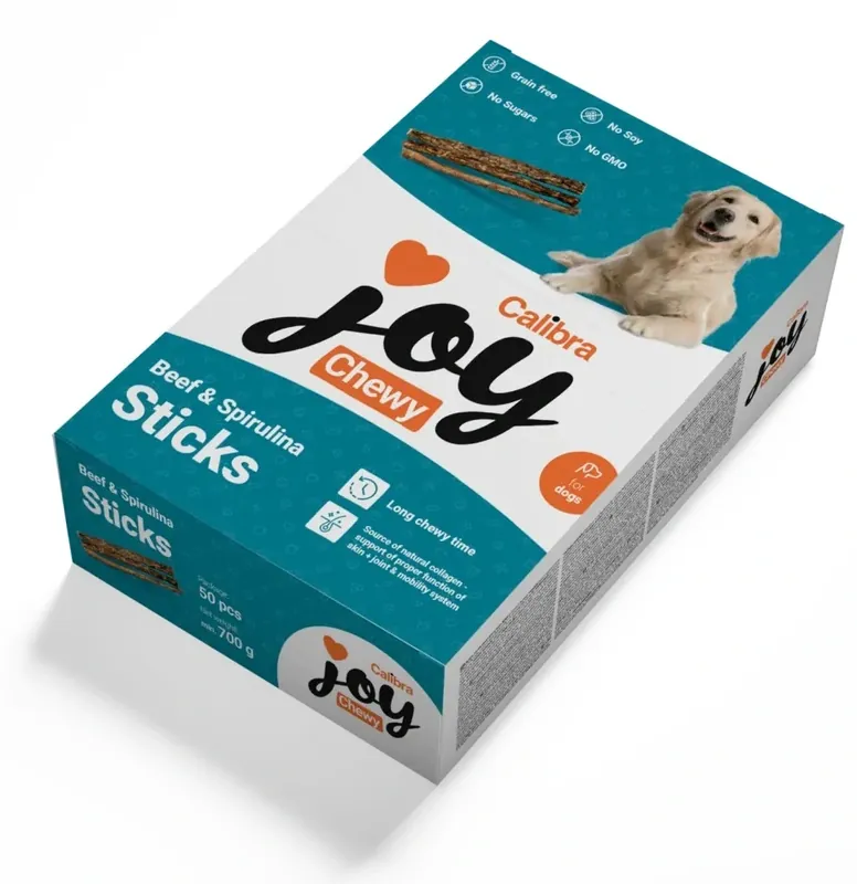 Calibra Joy Dog Chewy Beef & Spirulina Sticks 700g Aktuální