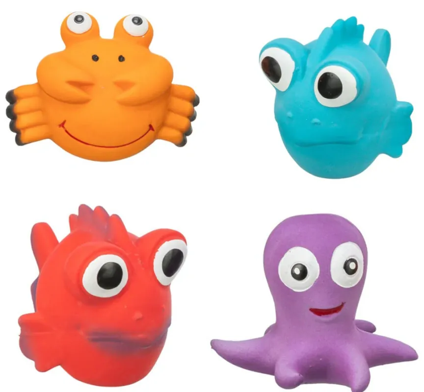 Nejlepší Volba TRIXIE Sea Animals - mořská zvířátka, 9-12 cm, latexová hračka se zvukem, různé druhy