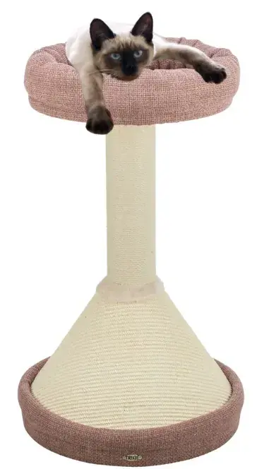 Autentický TRIXIE Škrabadlo VIVIANA 80 cm, kuželová základna, lůžko, antická růžová