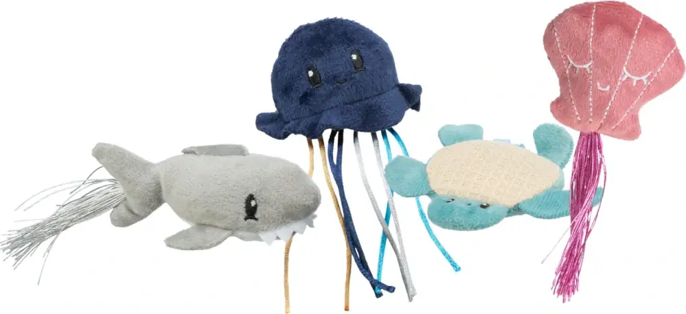 TRIXIE Sea Animal - mořská zvířátka s catnipem, 5-8 cm, různé druhy Vysoce Kvalitní