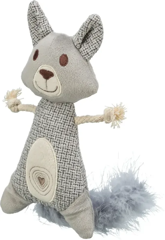 TRIXIE Mýval XXL, peříčkový ocas, catnip, 20 cm/30 cm, plyš/tkanina/peří Akce