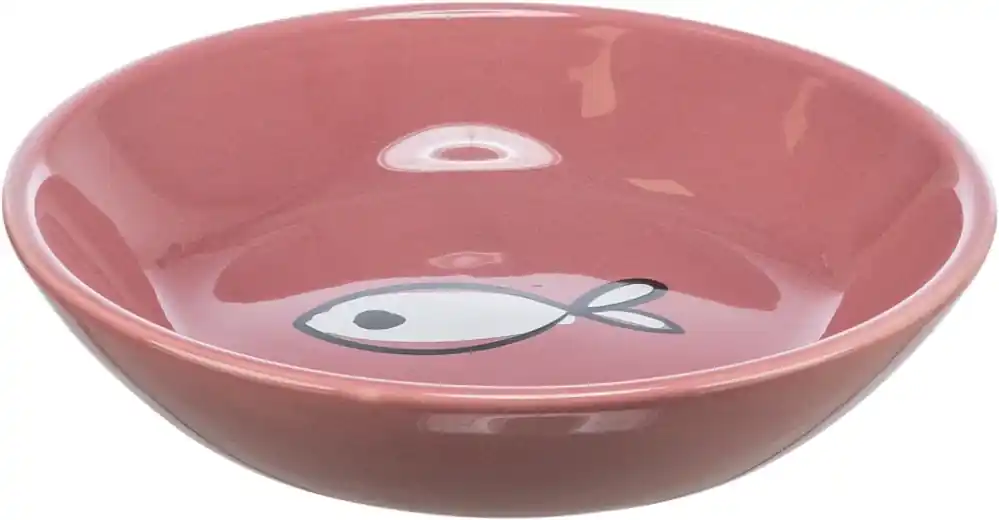 TRIXIE Keramická miska pro kočky, mělká 0,2 l/14 cm, různé motivy a barvy Vysoce Kvalitní