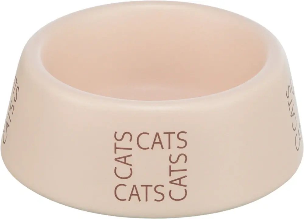 TRIXIE Keramická miska pro kočky s nápisem CATS, 0,15 l/ø 12 cm, růžová Speciální Cena