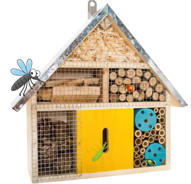 PetBuddy barevná vilka, hotel pro hmyz, 30 x 9 x 27.5 cm, borové dřevo Sleva