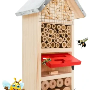 PetBuddy domeček třípatrový, hotel pro hmyz, 13 x 8.5 x 26 cm, borové dřevo Jen Po Omezenou Doba