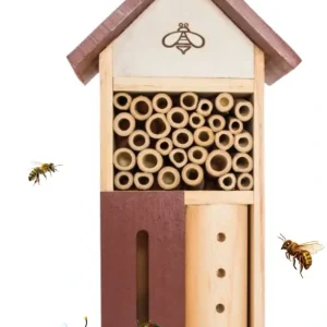 PetBuddy domeček se včelkou, hotel pro hmyz, 13 x 8.5 x 26 cm, borové dřevo Poslední Šance