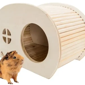 Nejlepší Volba PetBuddy karavan, přírodní domek, 34.5 x 20 x 22 cm, borové dřevo